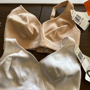 Warner's Soft Bra Set - White and Cream